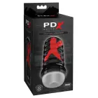 PDX Elite Air Tight Frosted Manual Masturbator – 19.1 cm – Clear — Photo 1