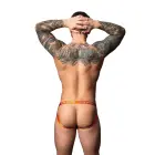 Male Power Uplift Jockstrap with Cock Ring – Grey/Orange – L/XL — Photo 1