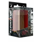 SHAFT Model J – kahekihiline vedel-silikoonist dildo iminappidega – tamm – 14 cm — Foto 1