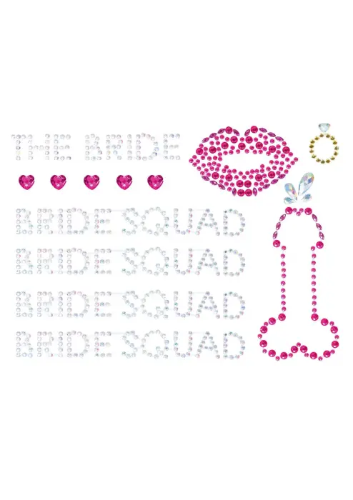 Leg Avenue Bride Squad Adhesive Body Jewels – Multicolored – One size