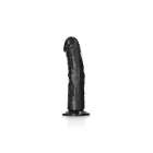 Išlenktas realistiškas dildo su siurbtuku – 22.5 cm (9″) – Juodas Photo