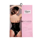 Be Wicked Farica wet-look bodis – juodas – L — Nuotrauka 7