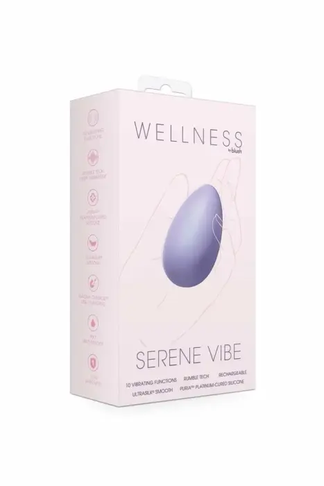 Blush Wellness Serene Vibe – перезаряжаемый силиконовый массажёр для тела – лавандовый – 7,6 см