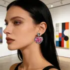 LoveToy Body – серьги сердце с леопардовым принтом — Фото 5