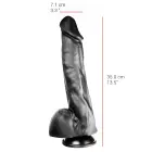 Dildorama 515 line reālistisks dildo ar piesūcekni – 34 cm (13.5″) – melns — Foto 3