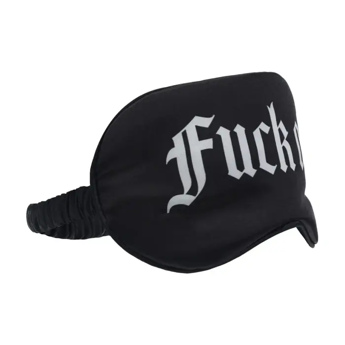 Fuck Off - Printed Satin Mask - Black Foto 4