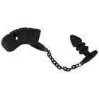 Black Velvets Cock cage with butt plug and ball ring – Black — Photo 4