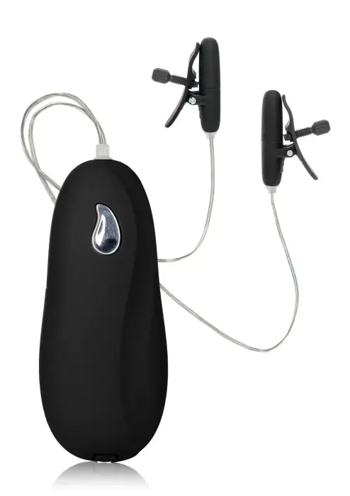 Vibrating Heated Nipple Teasers – Black