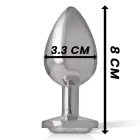 Intense Aluminum Plug M Silver Crystal – 8 cm – Silver — Photo 6
