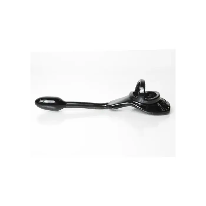 Armor Tug Lock - Dzimumlocekļa gredzens ar sēklinieku siksnu un anālo spraudni – mazs Foto 3