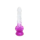 Kiotos Cox spalvotas dildo – 22.5 cm (9″) – skaidrus/violetinis — Nuotrauka 5
