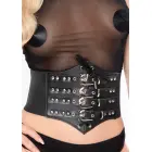Kinky Diva пояс-корсет на пряжках – чёрный — Фото 3