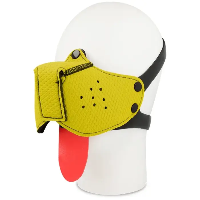 Ohmama Fetish Series Adjustable Dog Mask – Yellow