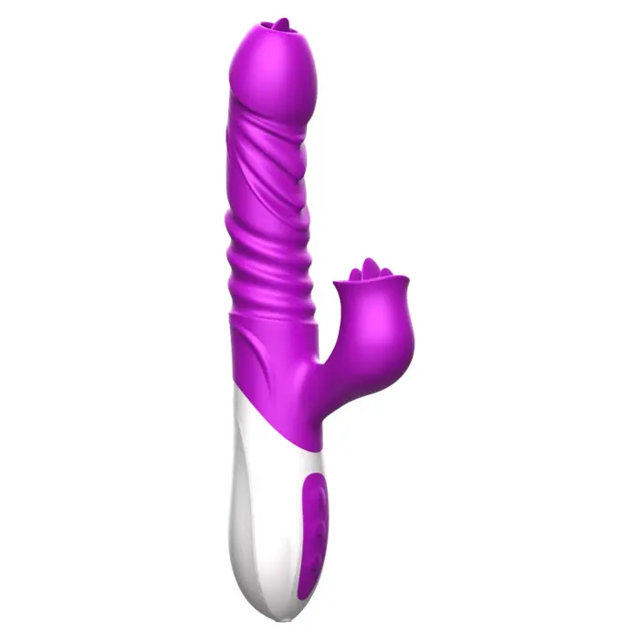 Heating Thrusting Vibrator with Clitoral and G-Spot Stimulator – USB Rechargeable