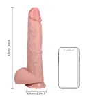 Eriti suur sirge dildo munanditega – 33 cm (13″) – Nahavärv Photo