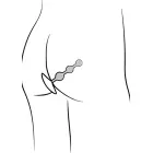 ROMP Amp – mažas analinių karoliukų grandinėlė – 12 cm (4.7″) – Violetinė Photo