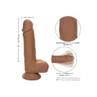 Dual Density Realistic Dildo with Suction Cup – 13 cm (5″) – Brown — Photo 4