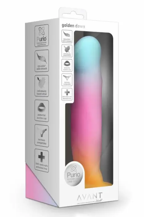 Blush Avant Golden Dawn – авторский силиконовый фаллоимитатор – золотисто-жёлтый – 20,3 см