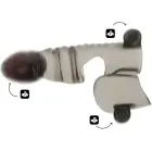 OHMAMA Vibrating Intimate Sheath 3-Motor Flexible Vibrator – 14 cm (5.5″) – Clear — Photo 3