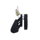Silicone Adjustable Chastity Device – Black — Photo 2