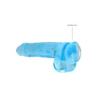 REALROCK Crystal Clear Realistic Dildo with Balls – 9" / 25 cm – piesūceknis — Foto 6