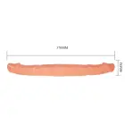BAILE Divpusējs dildo – 37 cm (14.6″) – Miesas krāsa — Foto 2