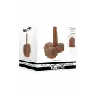 EVOLVED Torso Easy Rider – rechargeable vibrating and thrusting dildo – dark skin tone – 22 cm — Photo 1