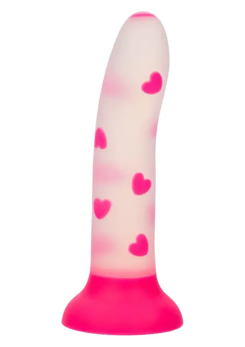 Glow Stick Heart dildo – tumsā spīdošs
