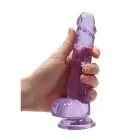 Realistic Dildo with Balls and Suction Cup – 18 cm (7″) – Purple — Photo 6