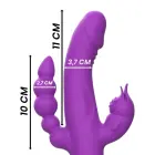 Вибратор Intense Casanova Triple Motor Silicone System – 11 см (4.3″) – фиолетовый — Фото 3