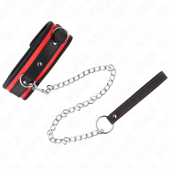 KINK Adjustable Heavy Necklace with Belt Model 2, 36.5-50 cm, 65 cm Leash – Black