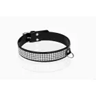 WHIPS Vegan Faux Leather Collar with Crystals – Black — Photo 2