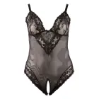 Cottelli Collection Mesh Body with Lace Details and Adjustable Straps – Black – XL — Photo 4