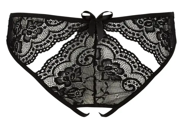 Avatud aluspüksid väljalõigetega – mustad – S Photo