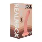 Divu blīvumu silikona izliekts reālistisks dildo ar piesūcekni – miesas – 15,5 cm — Foto 1