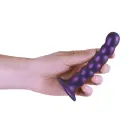 Beaded G-Spot Dildo with Suction Cup – 13 cm (5″) – Purple — Photo 7