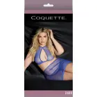 Сетчатое боди с юбкой и наручниками – леопардовый – Plus size — Фото 1