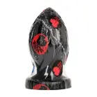 All Black dziļi rievots dildo – 12 cm (5″) — Foto 1