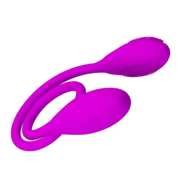 PRETTY LOVE Snaky Vibe USB Vibrating Double Egg Massager – Purple Photo