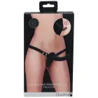 Ouch! - Dubulti rievots strap-on dildo – 15.5 cm (6.1″) – Melns — Foto 2