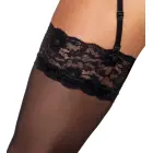Cottelli LEGWARE elegantas melnas zeķes ar platu mežģīņu joslu – M – 20 Denier — Foto 6