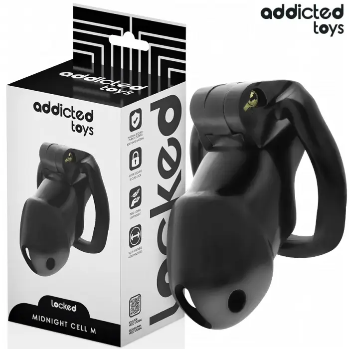 Addicted Toys клетка целомудрия Midnight Cell Размер M 4.2 см – черный