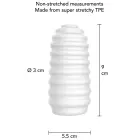 TOYJOY HERO vidutinis masturbatorius Ribs – baltas — Nuotrauka 5