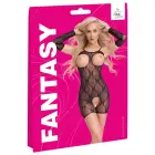 Cottelli Fantasy catsuit with open cups and crotchless cut – Black – S — Photo 1