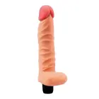 Minkštas vibratorius su sėklidėmis – 21 cm – kūno spalva — Nuotrauka 2