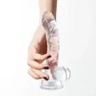 Hudini - Elastīgs caurspīdīgs dildo – 17.5 cm (6.9″) — Foto 8