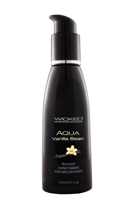 Wicked Aqua Vanilla Bean Flavored Water-based Lubricant – 120 ml