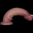 LoveToy Sliding Skin Pro II Dual Layer Silicone Dong – realistiškas dviejų sluoksnių silikoninis dildo – 22,9 cm — Nuotrauka 12