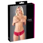 Lace Open Crotch Briefs with Bows – Black – M — Photo 1