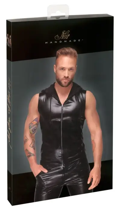 Noir Alpha Sleeveless Hoodie – 2XL